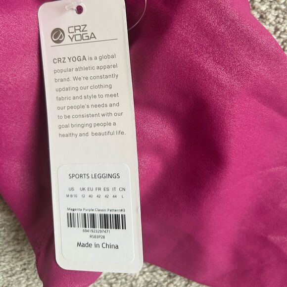 CRZ YOGA Butterluxe Matte Faux Leather Legging High Waisted Magenta, Med… - Picture 7 of 7